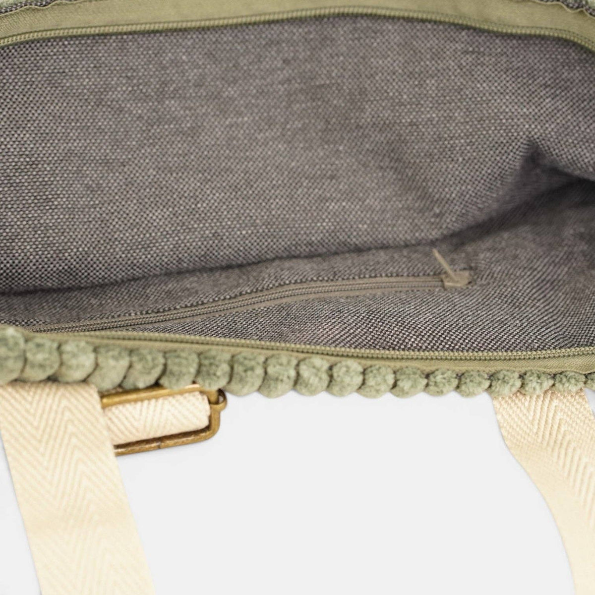Sac à dos / sac bandoulière en velours côtelé – Vert olive - Espagne