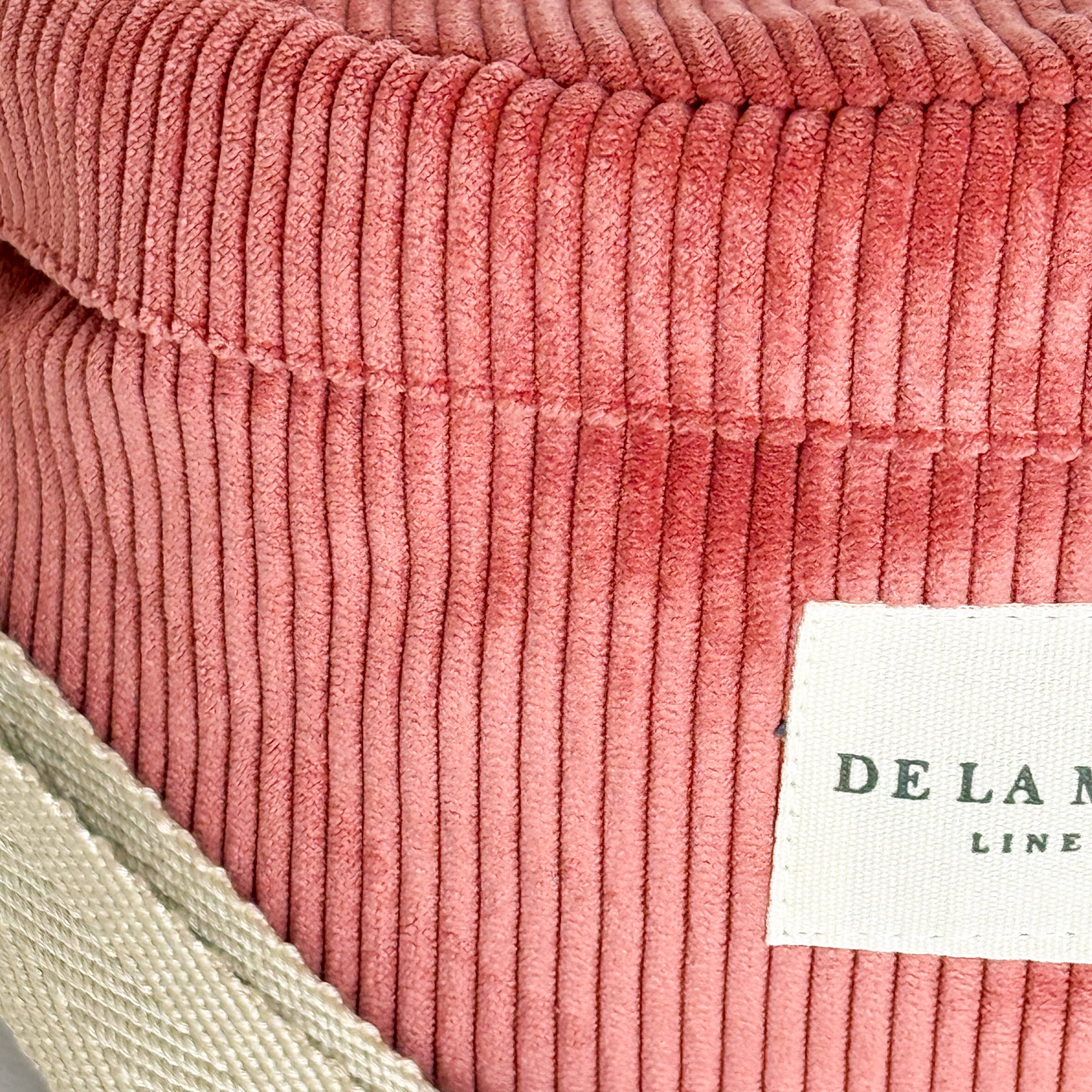 Sac banane en velours corail