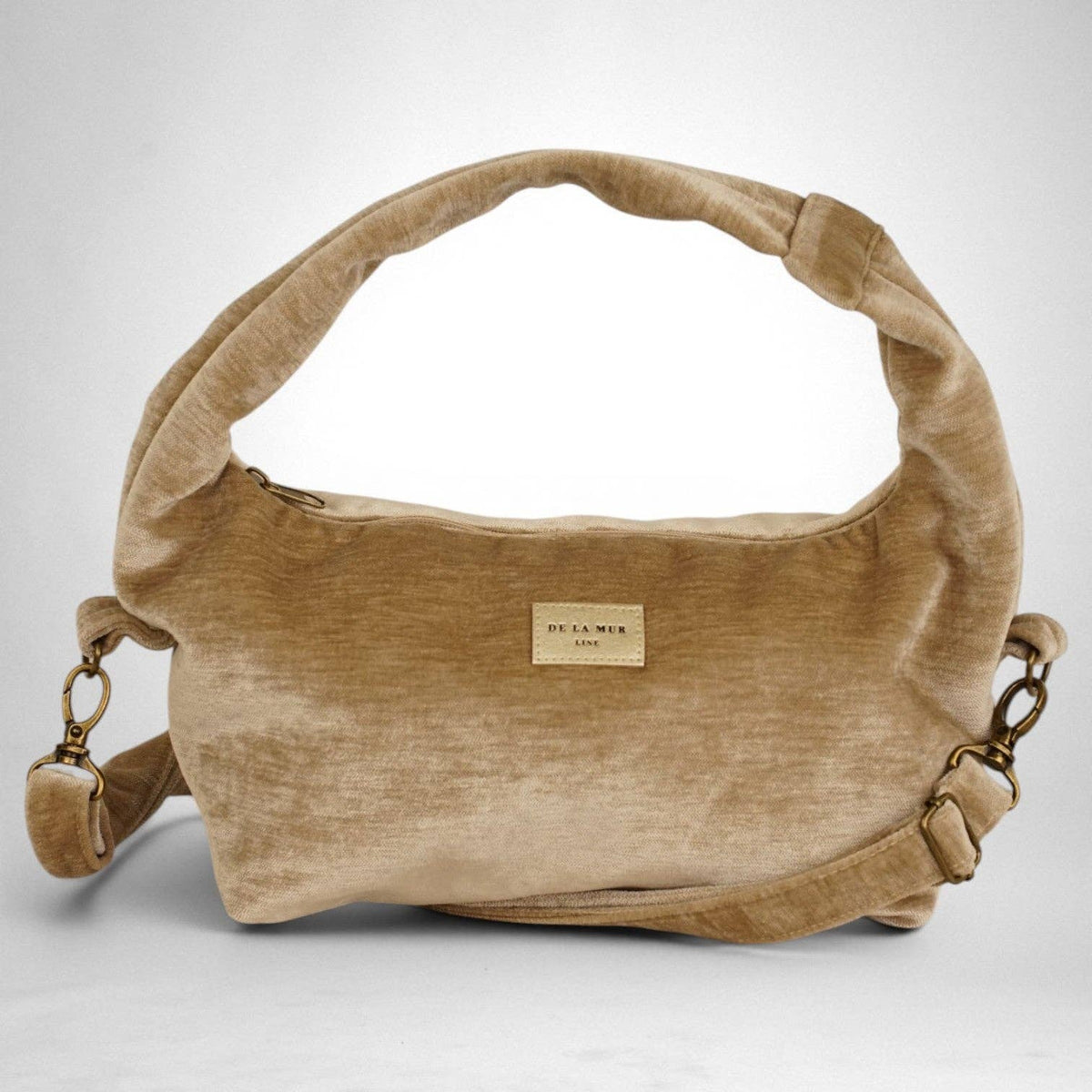 Sac de soirée en velours – Champagne doré-d’Espagne