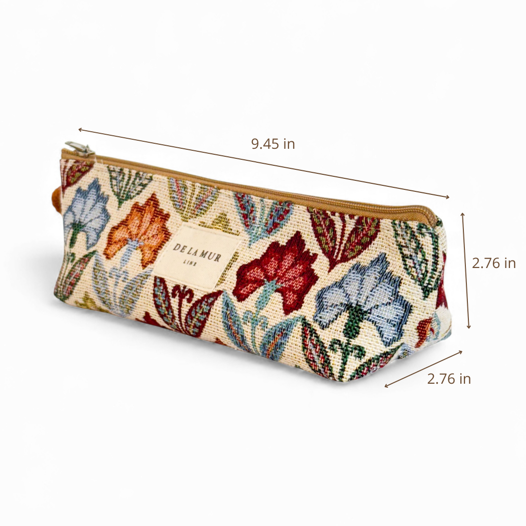 Trousse à crayons en jacquard floral – d'Espgagne