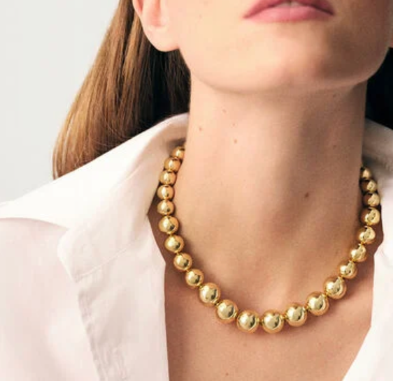 Collier ras-de-cou à perles - Acier 14k- Étanche - Canada