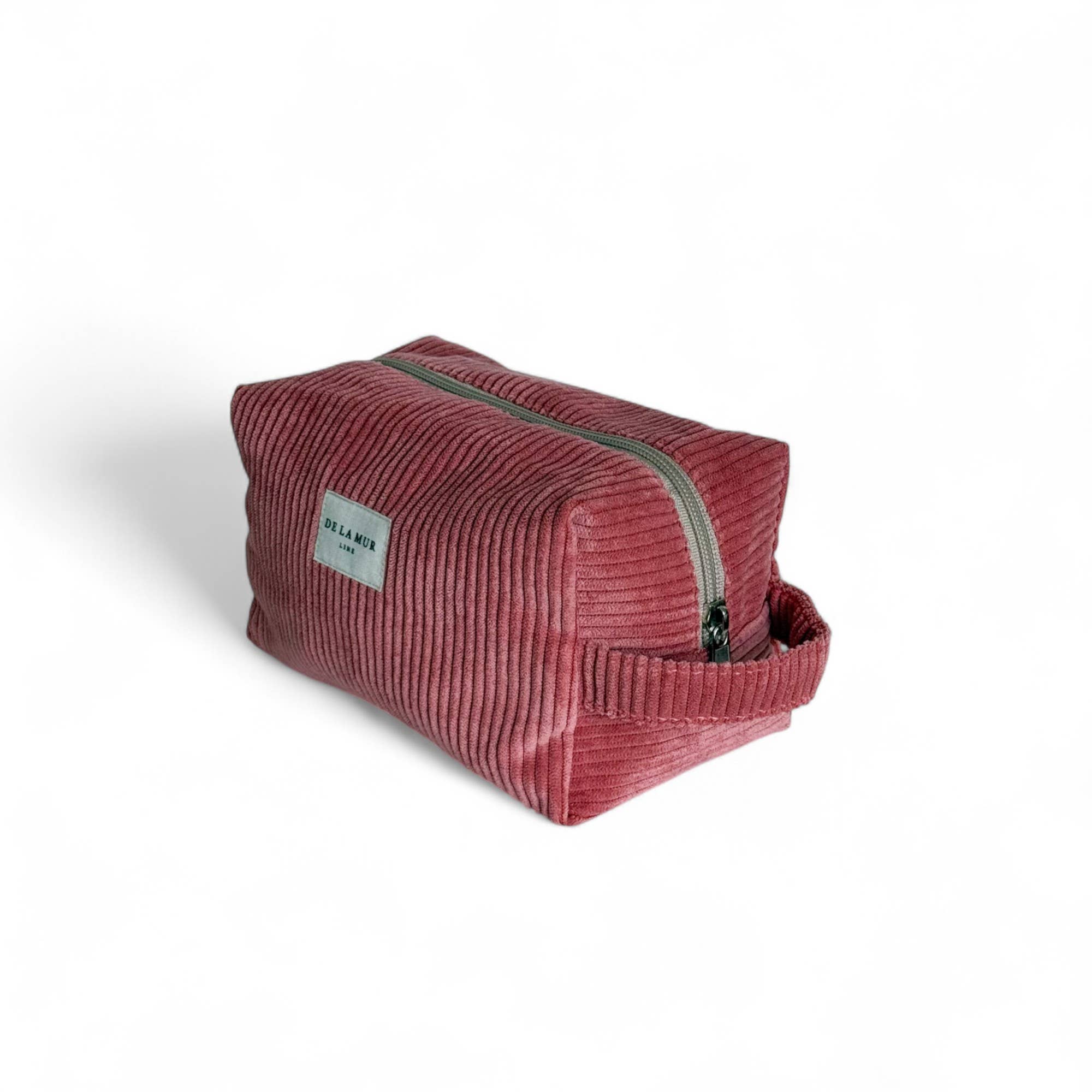 Trousse de maquillage carrée corail