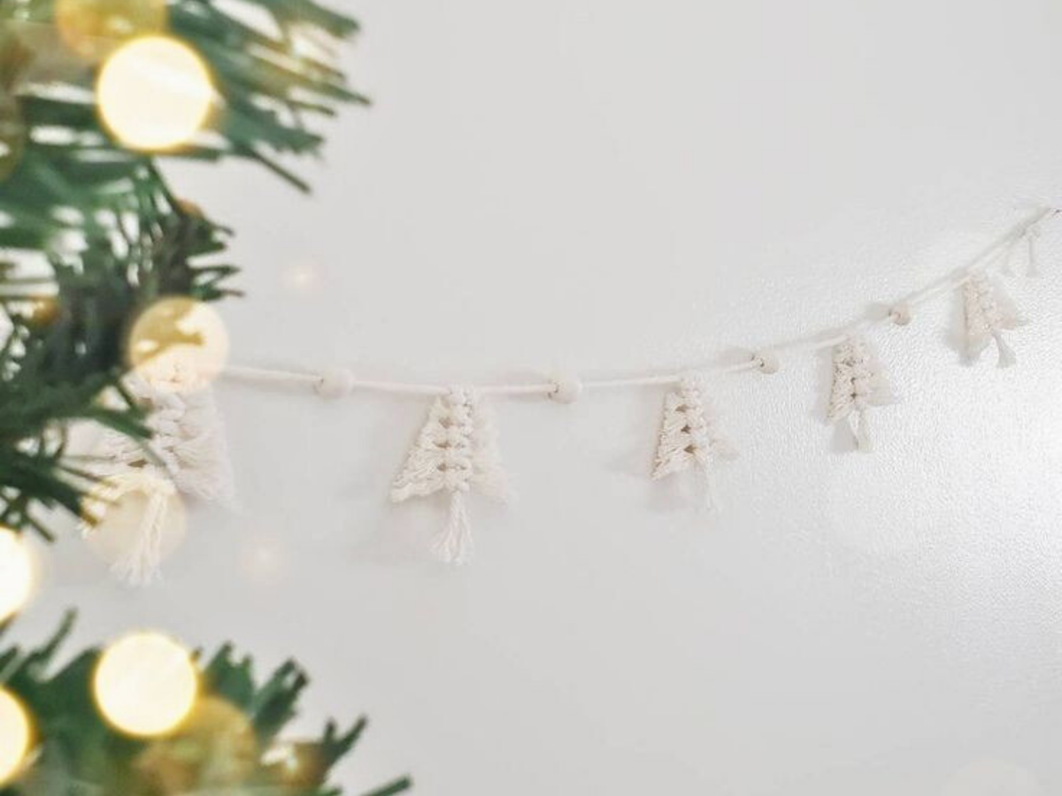 CANADA Guirlande de Noël en macramé | décoration bohème