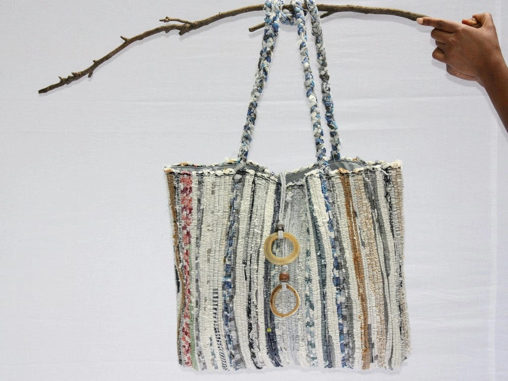 Sac de plage en coton 100% recyclé d'Éthiopie