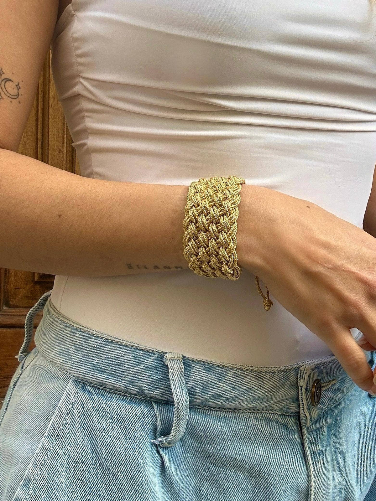 Bracelet Lubna or tressé large - Maroc