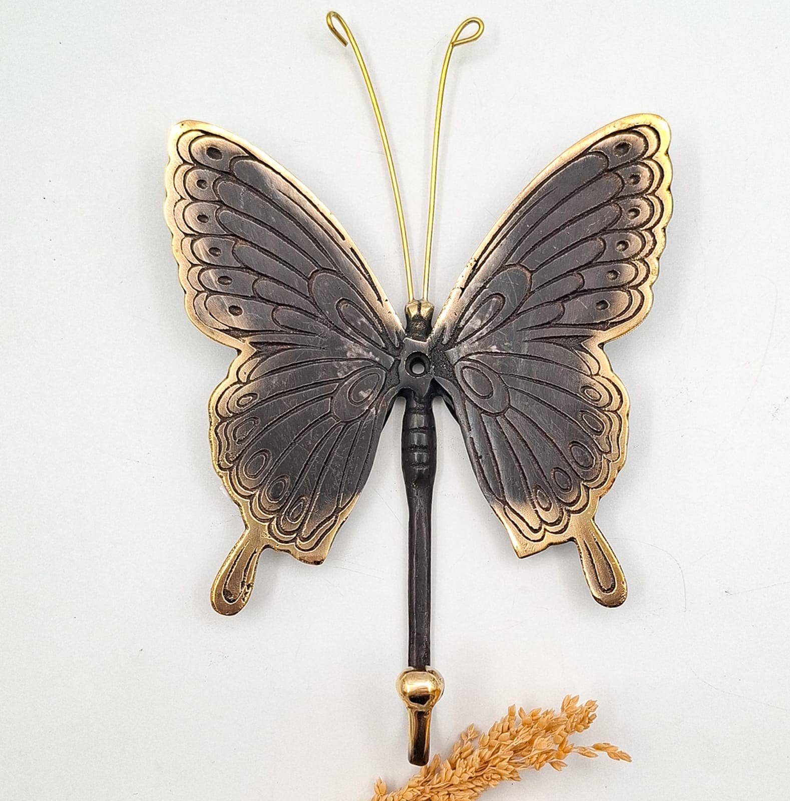 Crochet Laiton Antenne Papillon en laiton de Bali