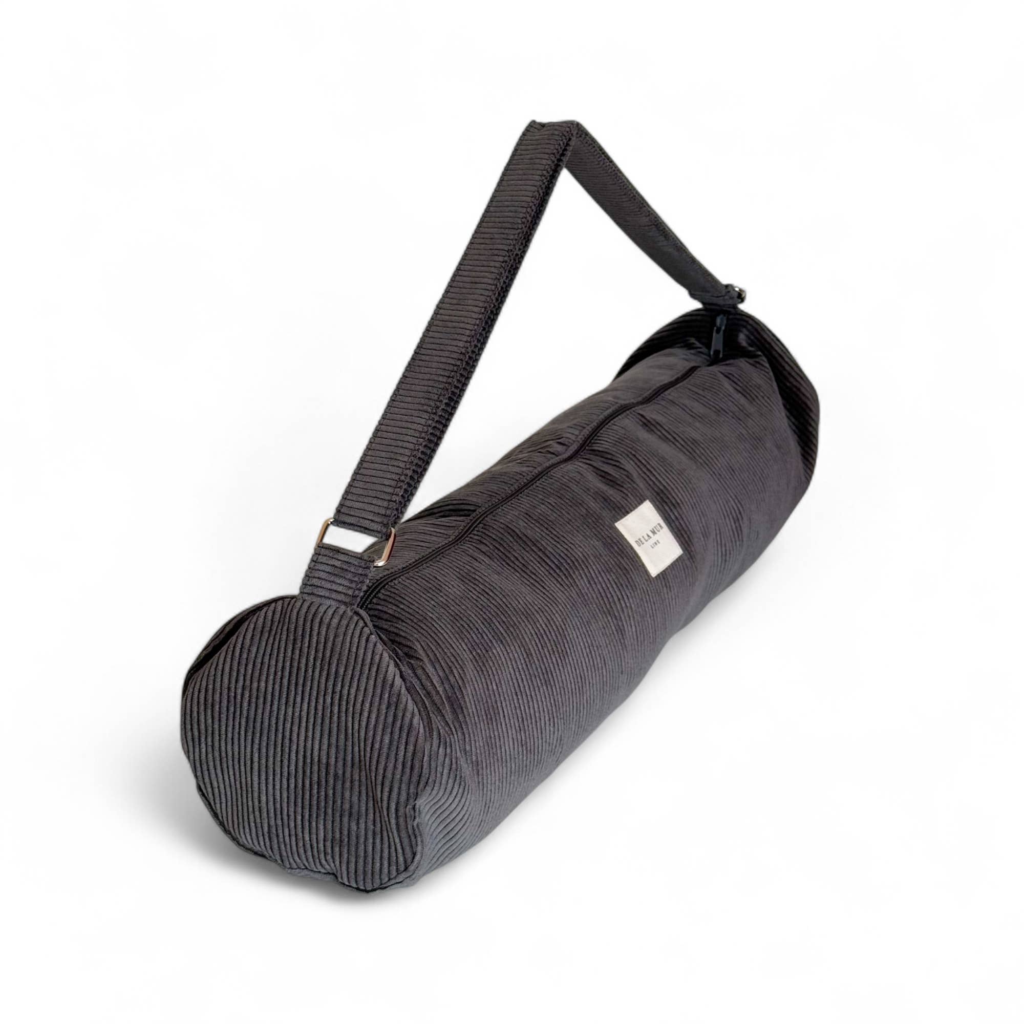 Sac pour tapis de yoga velours gris d’Espagne
