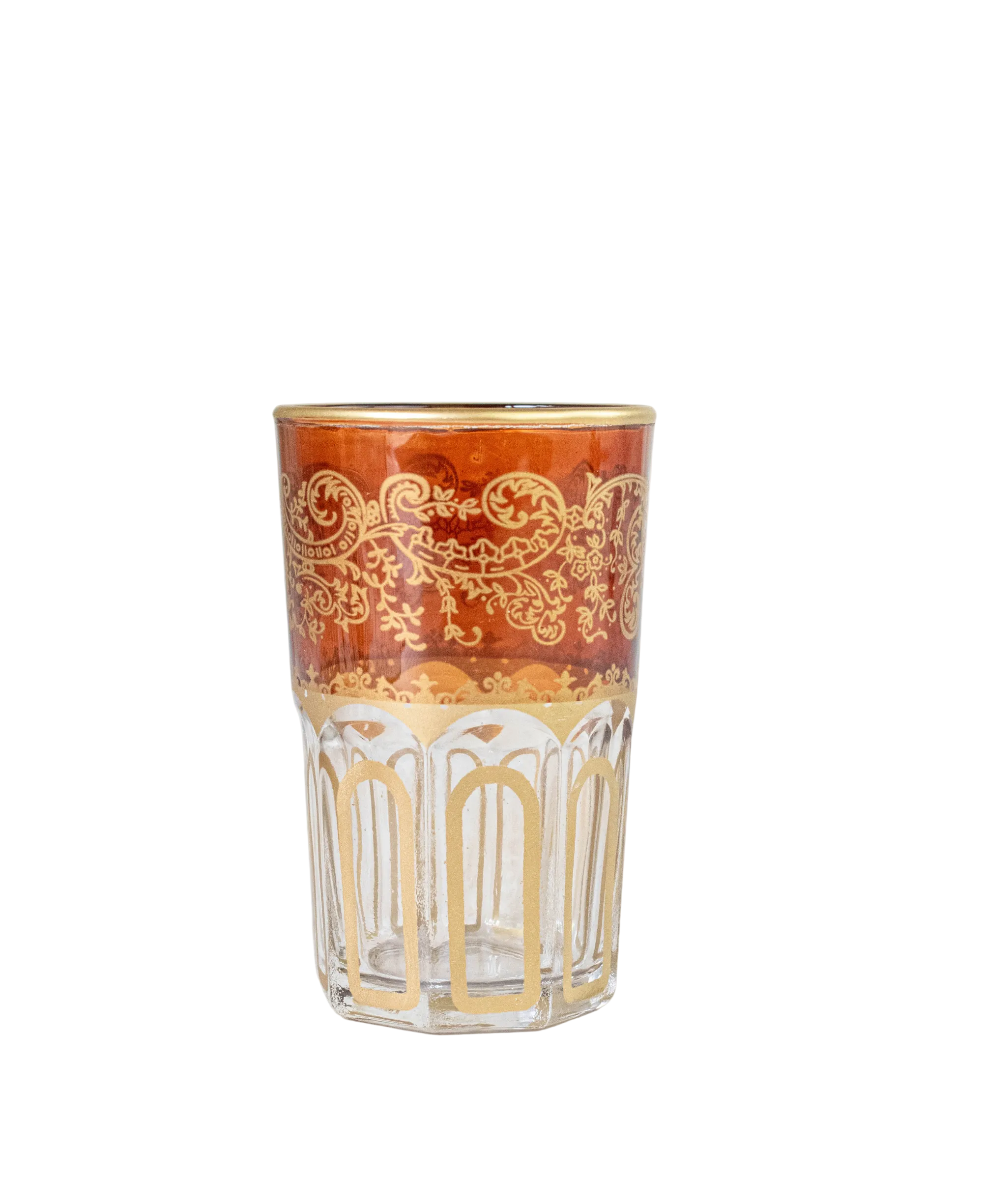 Ensemble de 6 verres à thé marocains couleur marron
