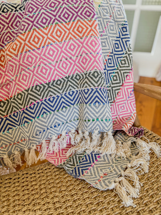 INDIA: Handwoven cotton throw