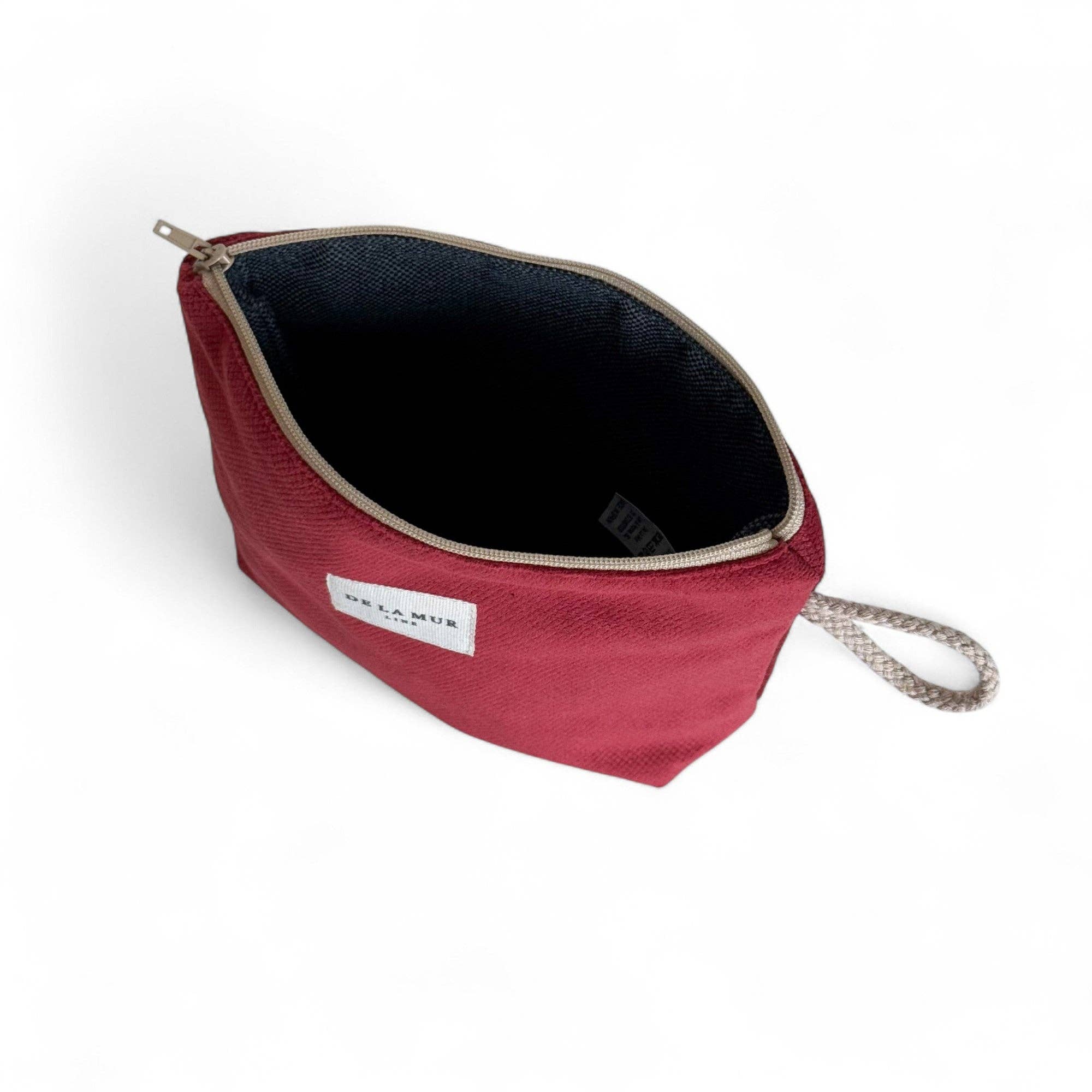 Petite trousse de maquillage – Velours bordeaux d’Espagne