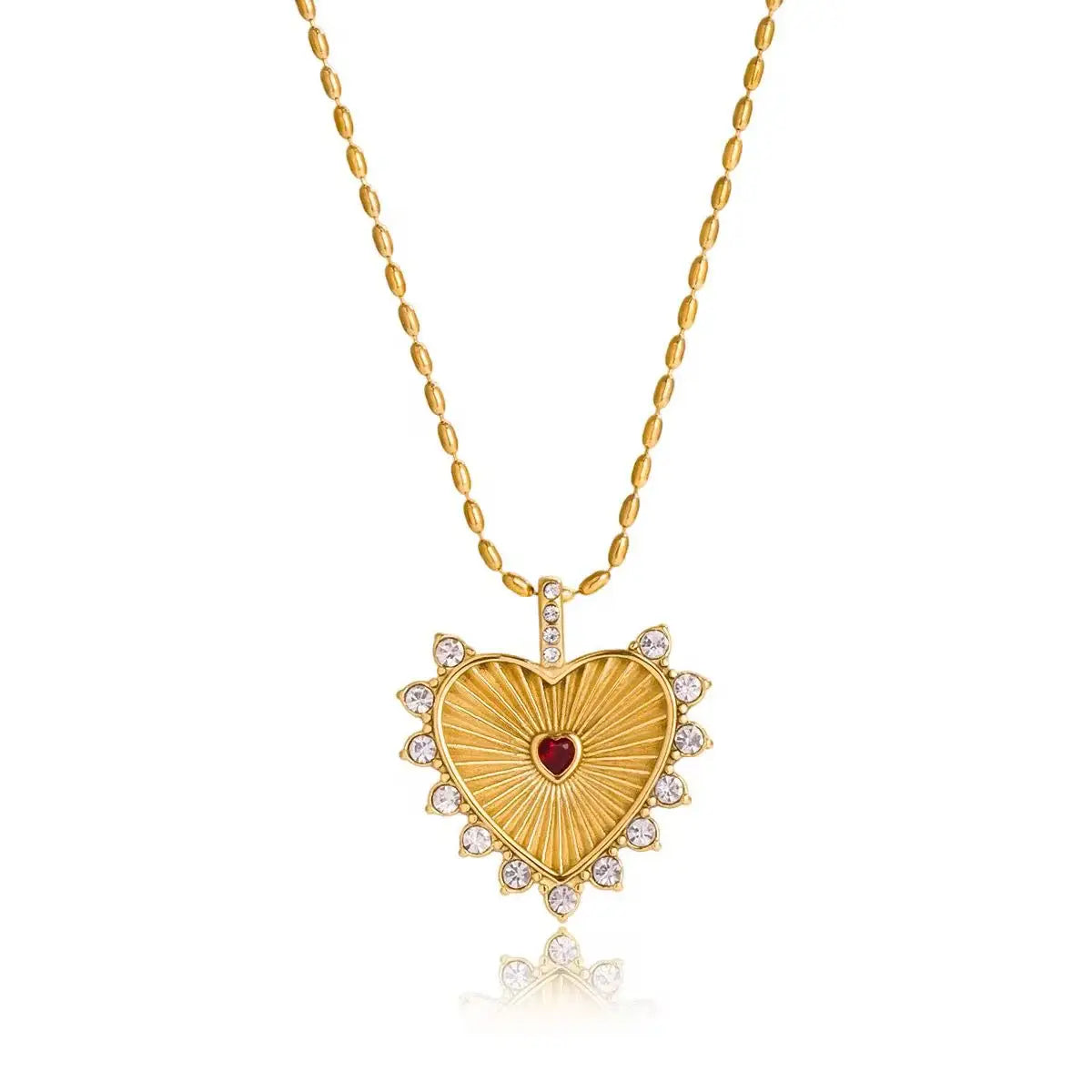 Collier Cœur de Rubis – Or 18K -Canada