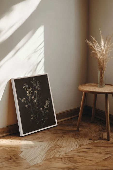 FLEUR D'ARGENT, Oeuvre sur toile étirée