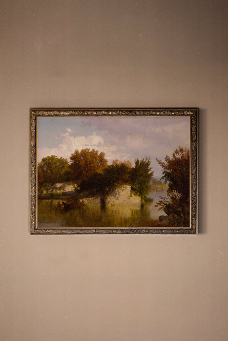 REFLETS D'AUTOMNE, Oeuvre sur toile rigide, encadré Vintage Bronze