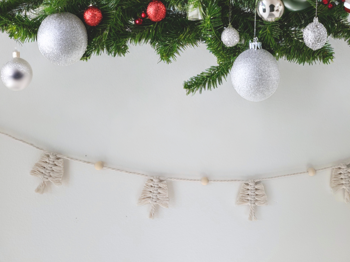 CANADA Guirlande de Noël en macramé | décoration bohème