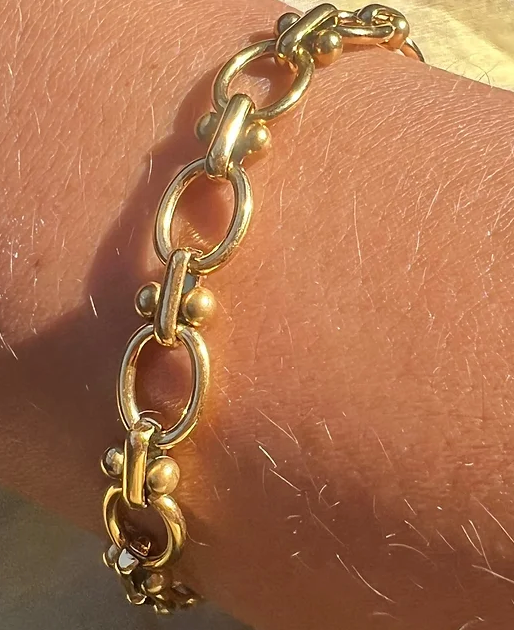 Bracelet en acier Rope and Link 14K or étanche -Canada