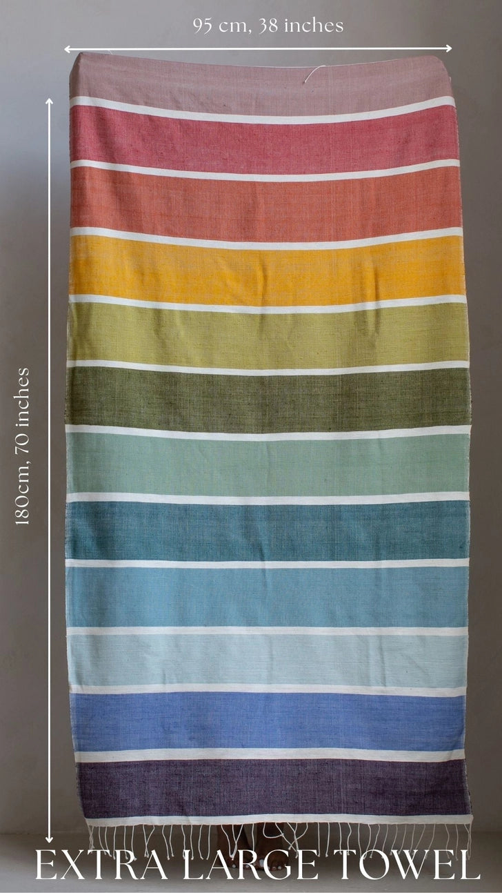 Grande serviette de plage tissée colorée d'Éthiopie