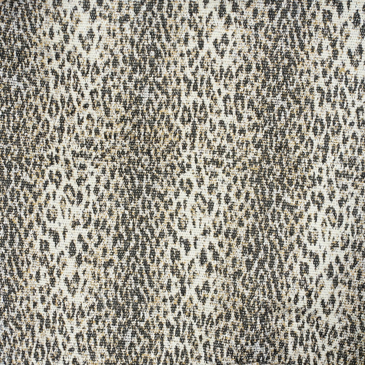 Grande trousse maquillage carrée en jacquard léopard – beige et noir - d’Espagne