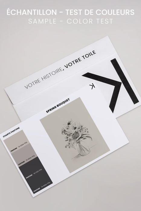 SPRING BOUQUET, Oeuvre sur toile étirée