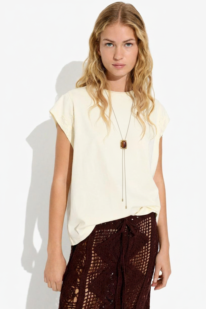 Collier long bolo — coulisse cabochon œil de tigre -Canada