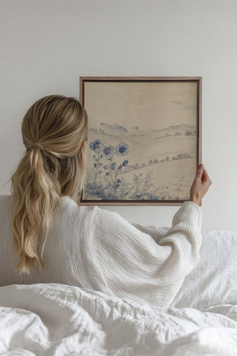 FLORAL HILLS, Oeuvre sur toile étirée