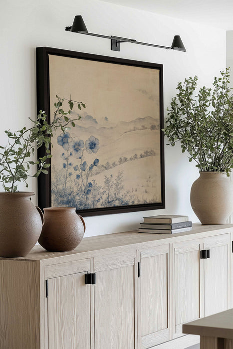 FLORAL HILLS, Oeuvre sur toile étirée