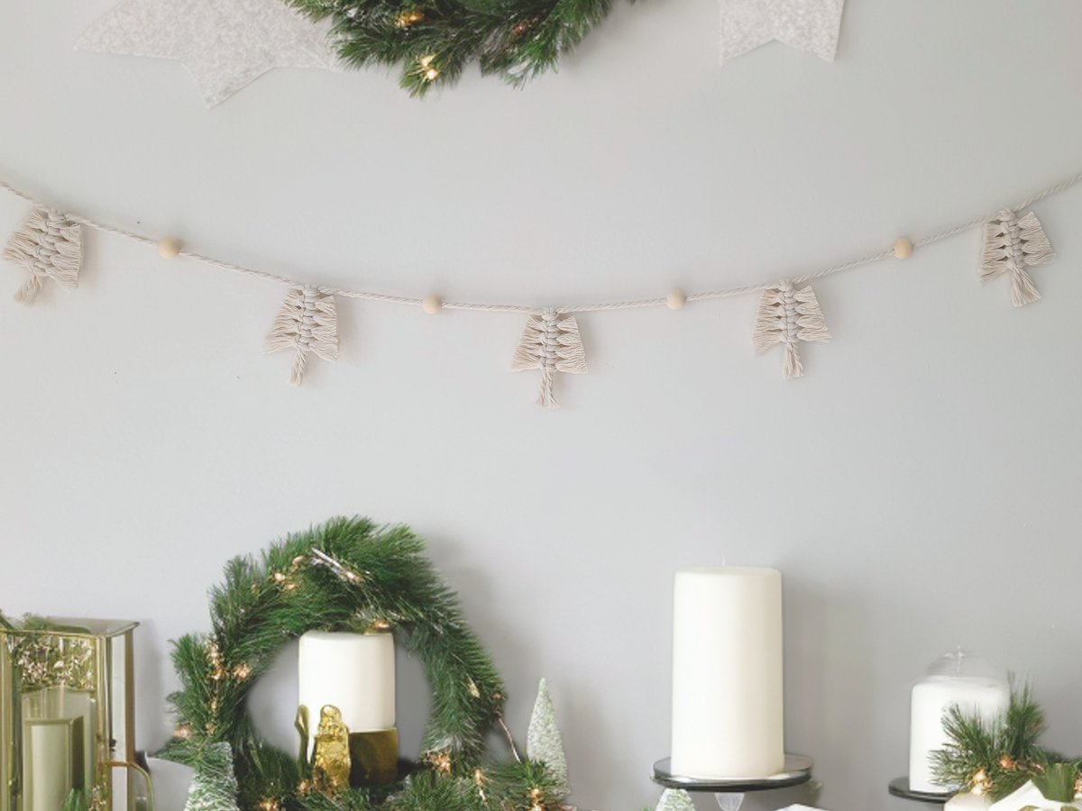 CANADA Guirlande de Noël en macramé | décoration bohème