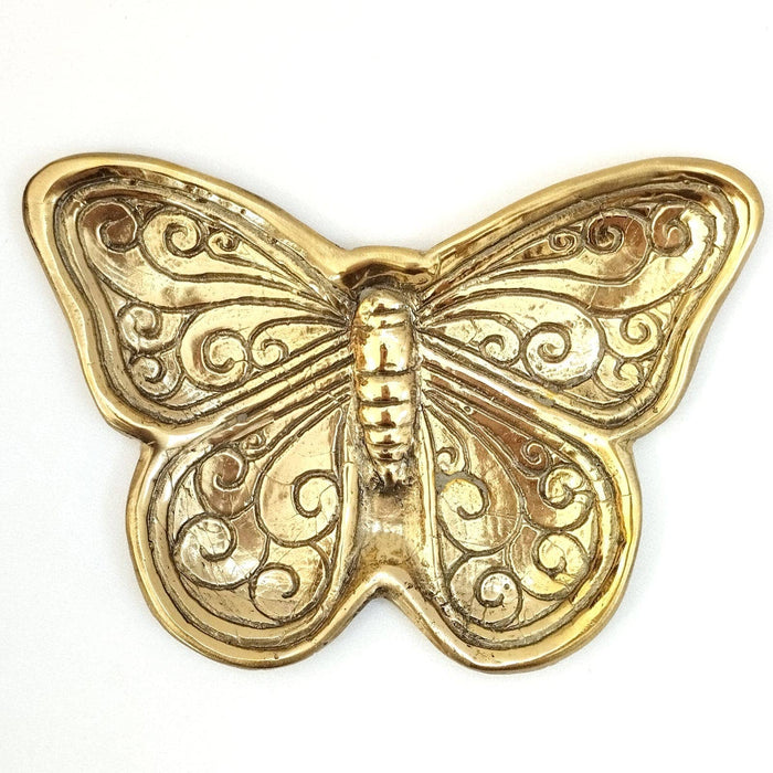 Brass trinket tray in the shape of a butterfly