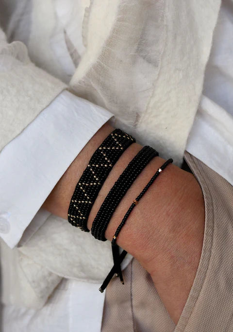 Bracelet Endito en cristal – NOIR - Tanzanie