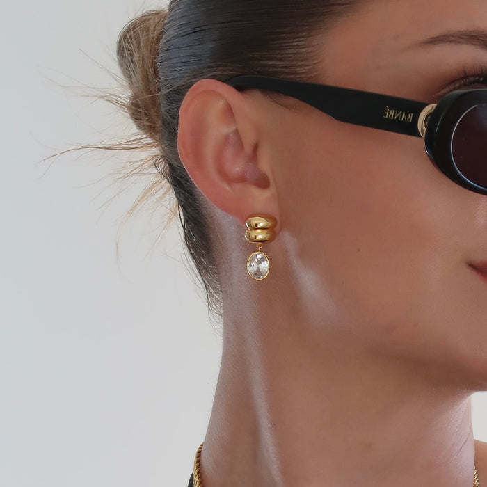 Brianna Oval Drop Earrings - *livraison seulement*