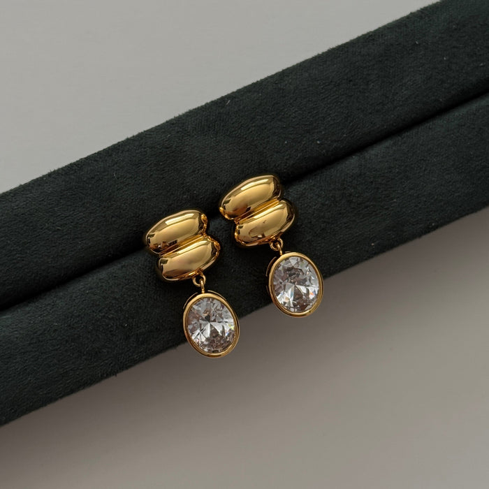 Brianna Oval Drop Earrings - *livraison seulement*