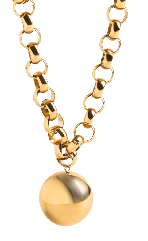 Collier Sphère en Acier Plaqué Or 18K - Canada