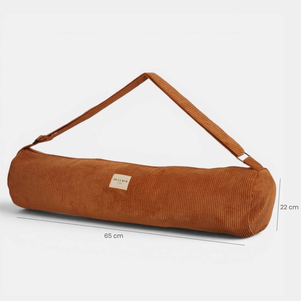 Sac pour tapis de yoga en velours côtelé – Terracotta - d’Espagne