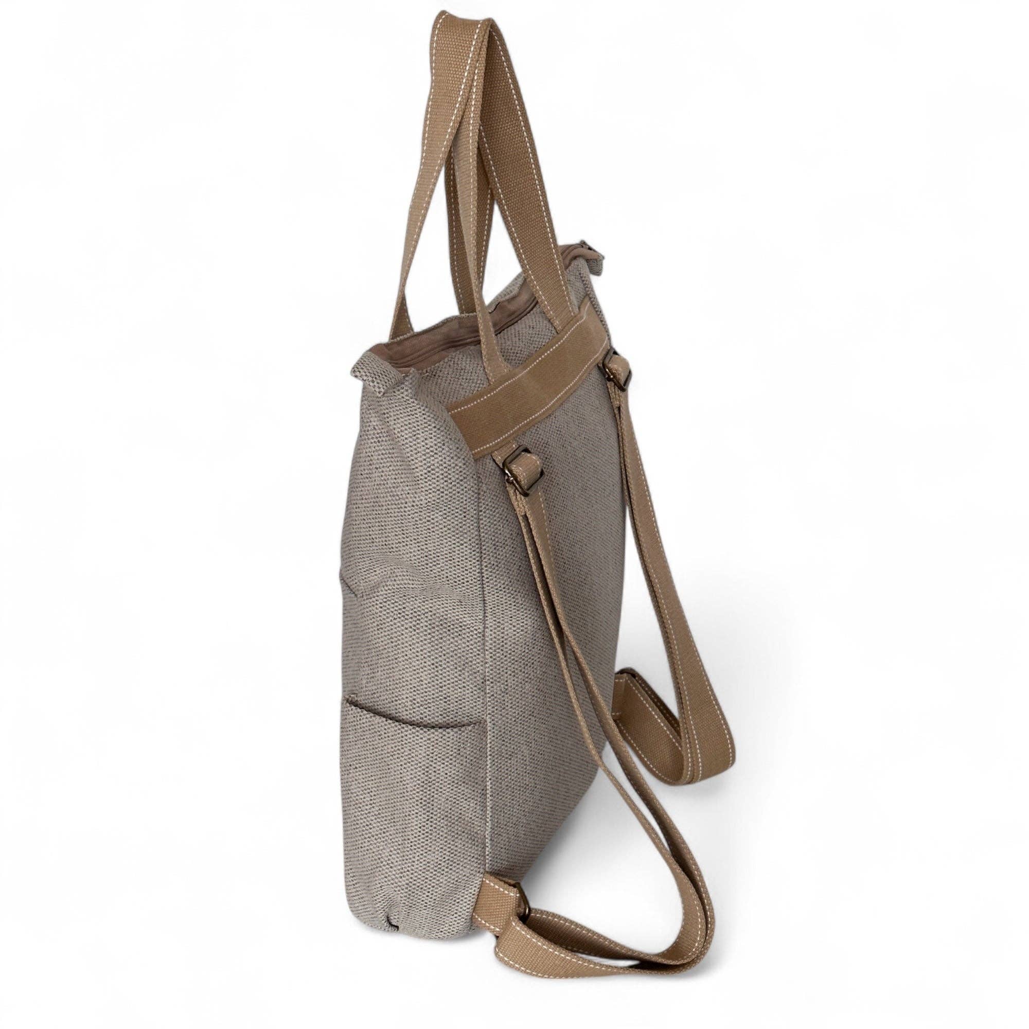 Sac à dos convertible en tissus gris d’Espagne