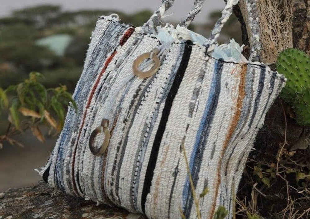 Sac de plage en coton 100% recyclé d'Éthiopie