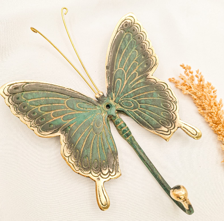 Crochet Laiton Antenne Papillon en laiton de Bali